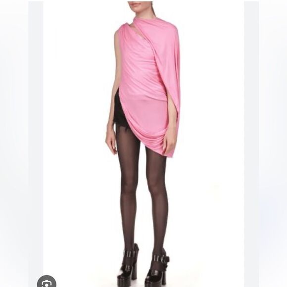 Marina Moscone Twist cape in pink NWT size 8 - Picture 1 of 5
